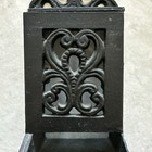 Vintage Cast Iron Wall Mounted Hanging Match Box Black Holder Decorative 