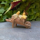 Fairy Garden Dollhouse Chicks  Miniature Chicks In Wheelbarrow Figurine