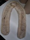 Vintage Ivory Fur Collar Wrap Stole With Loop Closure Womens Formal Tailored