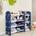 Kids Toy Storage Organizer W  Bins   Multi-layer Shelf For Bedroom Playroom Blue