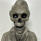 Spooky Village Skeleton Bust With Animated Mouth   Light-up Eyes  16in  New