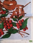 Vtg Ulster Irish Linen Tea Towel Coffe Pots Grinder Beans Nos Ireland Kitchen