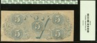 Pcgs Au 55  T-60 1863 Confederate States  5 Civil War Obsolete Banknote Currency