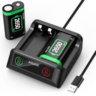 2 Pack Rechargeable Battery   Charge Kit Cable For Xbox One Controller 3600 Mah