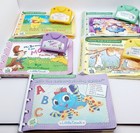 Vintage Leapfrog Littletouch Leappad Bundle Pink 5 Books 4 Cartridges Puppet