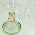 7  Inch Green Rasta Percolator Tobacco Hookah Water Pipe Bong Thick Glass Screen