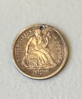 1883 Seated Liberty Silver Dime Love Token Engraved  mrn  Or  wrn   free Ship 