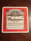 Budweiser King Of Beers 4 25  Square Cardboard Coaster Set Of 12 Nos