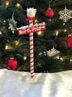 Dollhouse Miniature North Pole Sign Christmas 1    Scale 1 12 Fairy Elf