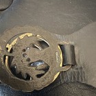 Vintage English Horse Brass Medallions 6 Saddle harness On Leather Strap 1950   s