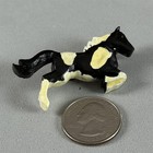Vintage Pinto   Black   White Horse Pony Handmade Rustic Wood Pin Pinback  57125