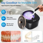 Ultrasonic Retainer Cleaner Machine - Raccomb 45khz Led Light Black Gold