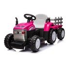 Kids Electric Ride On Tractor With Trailer 12v Battery Powered Car Toy W  Remote