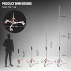 10ft Heavy Duty Air Cushioned Light Stand With Casters  Adjustable Tripod Stand