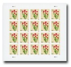 Sheet Of 20 Mint Red Tulips Stamps Tulip Flowers  Garden Gardens  Empire Holland