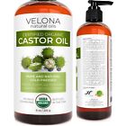 Velona Usda Certified Organic Castor Oil - 8 Oz Eyelashes Eyebrows Cold Pressed