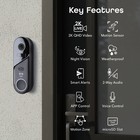 Geeni Halo 2k Video Doorbell Camera Battery Or Wired W  Chime Alexa Google