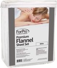 Flannel 3-piece Massage Sheet Set  White