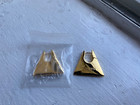 Bottega Veneta 18k Gold Plate Earrings Triangle Hoops