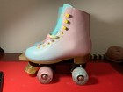 Liku Quad Roller Skates For Girls With Illuminating Wheels  Pink   Blue Size 3-4