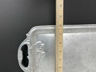 Vintage Aluminum Grape Leaf Serving Tray W Handles Farmhouse Wine Decor