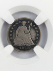 1857 Seated Liberty Silver Half Dime - Ngc Fine Details