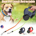 Dual Retractable Pet Leash Lead-360 Swivel Reflective Double Dog Walking Leashes