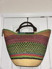 Ghana Bolga Basket  authentic Handmade African Woven Basket  12 In X  18 5 In