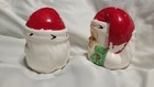 Vintage Josef Christmas Santa Salt   Pepper Shakers 1950s   60   s