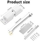 Automatic Door Closer Zinc Alloy Safety Spring Door Closer Adjustable 