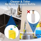 Soap Dispenser For Kitchen Sink Built In Brushed Nickel Pump With 47  Extension