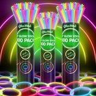 300 Ultra Bright Glow Sticks Bulk - Halloween Glow In The Dark Party Supplies   
