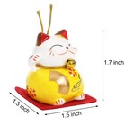Elsjoy Set Of 10 Mini Maneki Neko Lucky Cat  2 Inch Ceramic Beckoning Cat Statue
