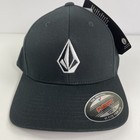 Volcom Full Stone Flexfit Hat Youth One Size Black White