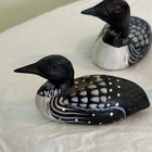 Land   Sea Collectibles Loon Wood Figurines Set Of 3 Bird Carvings