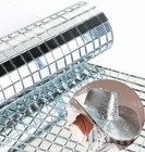 Real Glass Silver Mirrors Mosaic Tiles Sticker For Craft Square Glass Tiles S   