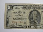  100 1929 New York City Nyc National Currency Note Federal Reserve Bank Rare