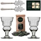 Premium Absinthe Glasses Spoons Set W  Sugar Cubes   Ritual Instructions New