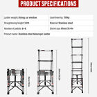 Portable Telescoping Ladder A Frame  10 Ft Aluminum Extension Ladder