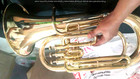 Euphonium Horn 3 Valve Pure Brass Metal In Gold Polish  Cushion Case   Free Ship