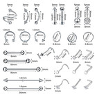 153pcs Piercing Kit  12g  14g  16g  20g Needles   316l Stainless Steel Jewelry F