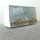 Philco K777-124 Tube Radio Clock Am Vintage 1950 s Mcm Tabletop White