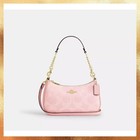 Coach X Peanuts Teri Shoulder Bag Tan Brown Snoopy   Pink  White