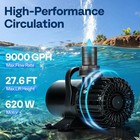 620w 9000gph Submersible Water Pump 27 6ft High Lift For Koi Pond Fountain Pool