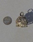 An Old Antique Silver Filigree Pendant Dangle From India   55