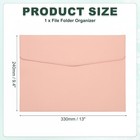 Patikil Pu Leather A4 File Folder  Pink  Portable Document Organizer
