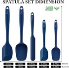 Hotec 5 Pack Blue Silicone Spatula Set 600    Heat Resistant Bpa-free