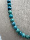 Vintage Mine Finds By Jay King Kingman Turquoise 8mm Sterling Silver Necklace