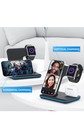 Wireless Charger 3 In 1 15w Charging Station For Apple Iwatch Se 6