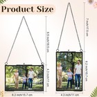 6pcs Black Double Glass Floating Frame 4x6in Pressed Flower Wall Decor Gift